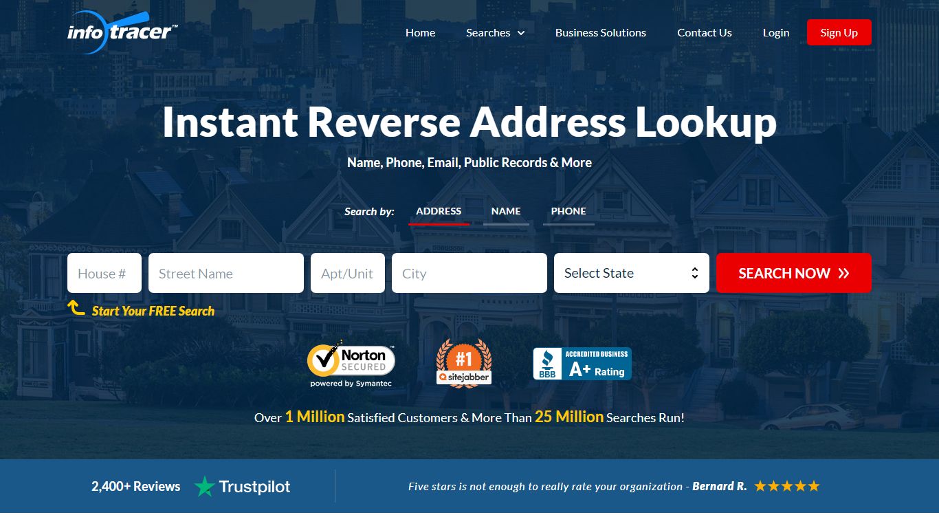 Reverse Address Lookup | Online Address Search | InfoTracer